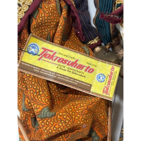 Set of Two Vintage Style Indonesian Stick Puppet Wayang Golek Rod Puppet Japanes - Picture 6 of 10